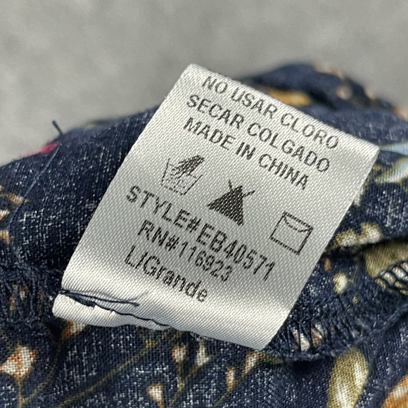 Easel Tiered Maxi Skirt Womens Large Floral Peasant Boho Cottage Gypsy Fairy - Picture 12 of 13